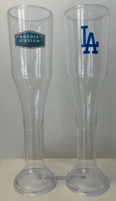 Lote de 2 LA Dodgers MLB Bate de Béisbol Estadio Alto Taza de Cerveza Refresco 24oz Foto 1 de 4
