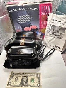 Vintage George Foreman's Lean Mean Fat Reducing Grilling Machine Salton / Maxim - Picture 1 of 5