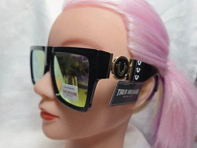 Новый с Ярлыками True Religion черный зеркало солнцезащитные очки 100% защита от ультрафиолета TRM1784X-1BB - Изображение 1 из 4