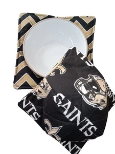 New Orleans Saints Football wendbare Mikrowelle Baumwolle Schüssel gemütlich Topflappen Set  - Bild 1 von 1