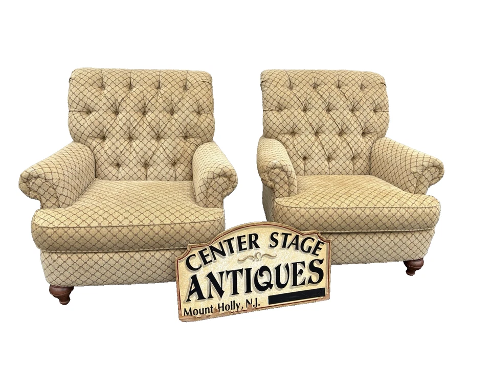 67200 Пара ETHAN ALLEN удобный большой Bergere кресло s стул s - Изображение 1 из 4