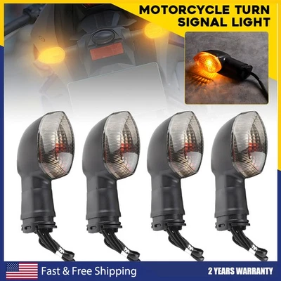 Luz ámbar trasera indicador de giro ahumado de señal de 4 piezas para YZF Yamaha R6S 2006-2009 Foto 1 de 4