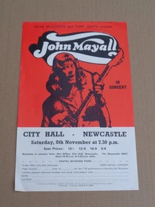 John Mayall 1969 UK City Hall, Newcastle Handbill - Picture 1 of 1