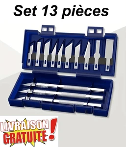 Coffret cutter de Précision 13Pcs Découpe Papier, Vinyle, Bois, Carton, Maquette - Imagen 1 de 7