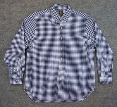 Camisa Rugby Ralph Lauren Para Hombre 17x34/35 Azul Blanco Cuadros Guinga Foto 1 de 4