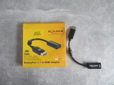 Delock Adapter mini DisplayPort 1.1 Stecker   HDMI Buchse passiv schwarz* pz958 - Bild 1 von 3