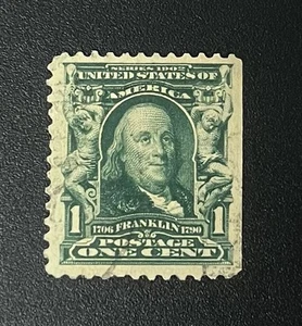 US SCOTT #300 USED NO GUM OR HINGE YELLOW GREEN, 1902-1903 - Picture 1 of 2