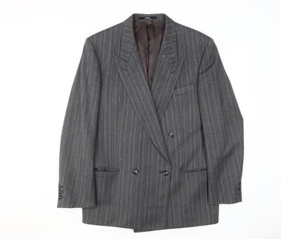 Givenchy Men's Grey Striped Blazer, Size 40, Classic Style - Image 1 of 4