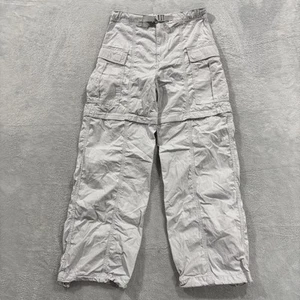 Pantalones convertibles Levi's para mujer 26 cargo tiro alto gris blanco bolsillos calle - Imagen 1 de 15