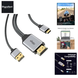 Cavo HDMI a USB C 4K@60Hz, Cavo Adattatore HDMI a USB Tipo C 2M con USB Stro... - Foto 1 di 11