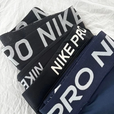 NIKE PRO Compression Running Athletic Activewear Lot Women's Navy Black 3 Shorts - Image 1 of 4