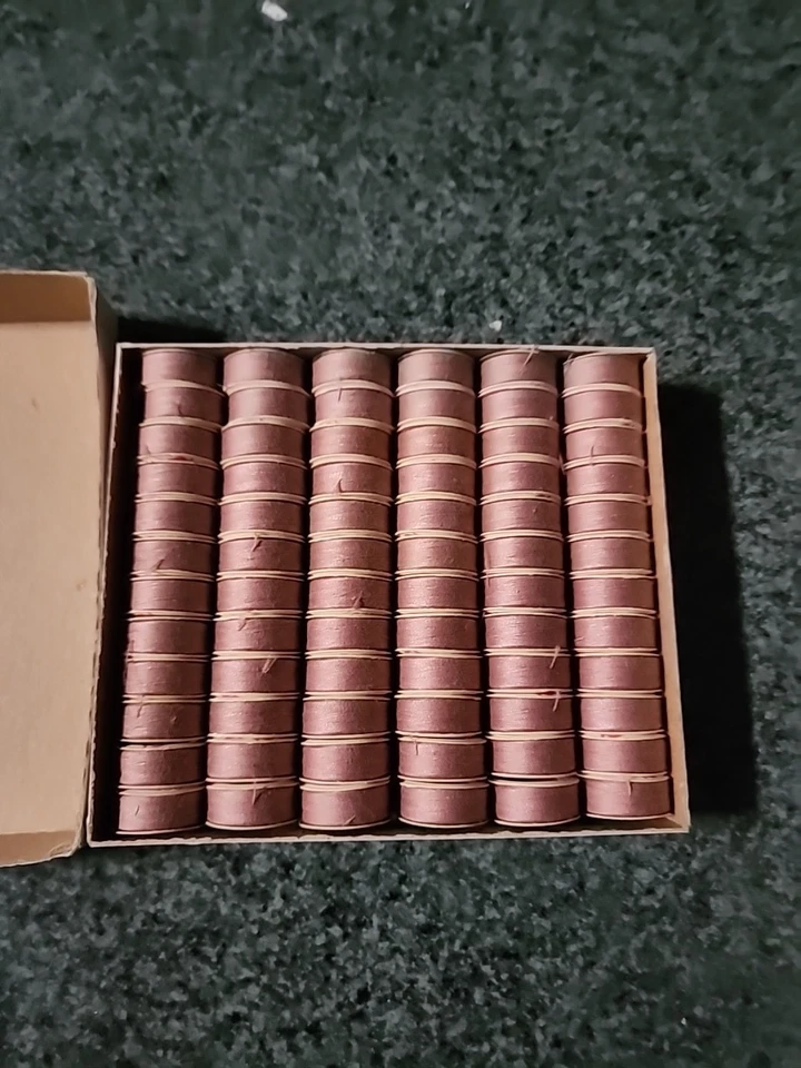 Vintage Bobbins 72 White Rose 12423 Filco Coats America 73 Yard Ea. - Image 1 of 4