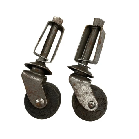 VINTAGE WHEEL CASTERS - 2 SWIVEL WHEEL CASTERS Cover