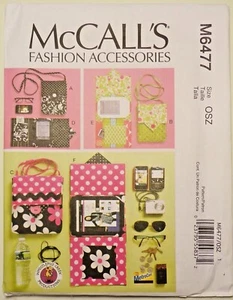 Carrying Cases for Electronic Devices Sewing Pattern McCall's M6477 NIP - Picture 1 of 2