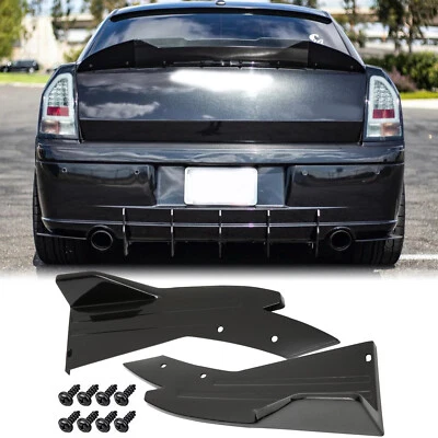 Difusor de parachoques trasero brillante divisor labios faldones laterales para Chrysler 300 300C SRT8 Foto 1 de 4