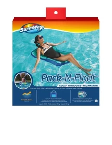 SwimWays Pack-N-Float 2-in-1 Pool Schwimm- und Tragetasche blau türkis Farbe Fun - NEU - Bild 1 von 3