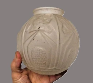 PETIT OBUS plafonnier rond en VERRE préssé ART DECO - Imagen 1 de 4