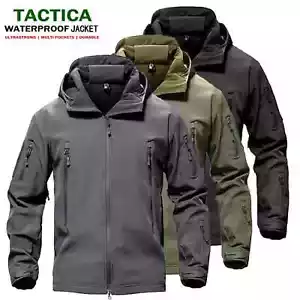 Herren Wasserdicht Militär Taktisch Softshell Männer Jacke Mantel Windbreaker Arbeit - Bild 1 von 17