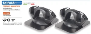 PORTASCI MAGNETICO GEV PER 2 PAIA DI SCI OK CARVING SKIPASS PIASTRA 24x30 - Foto 1 di 1