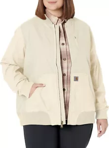 Carhartt Bomberjacke Natural Canvas Damen 3X Relaxed Fit Full Zip 102524 Neu - Bild 1 von 3