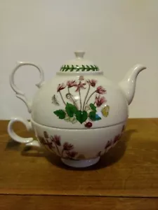 COLLECTIBLE ~ PORTMEIRION TEA POT & TEA CUP SET BOTANIC GARDEN - Picture 1 of 4
