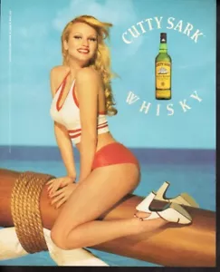 Vintage Druck Anzeigenwerbung Alkohol Cutty Sark Whisky Nikki Stange Pinup 2001 - Bild 1 von 1