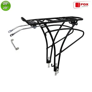 Fox Aluminium Pannier Bike Rack Black 24" - 28" up to 25kg - Picture 1 of 2