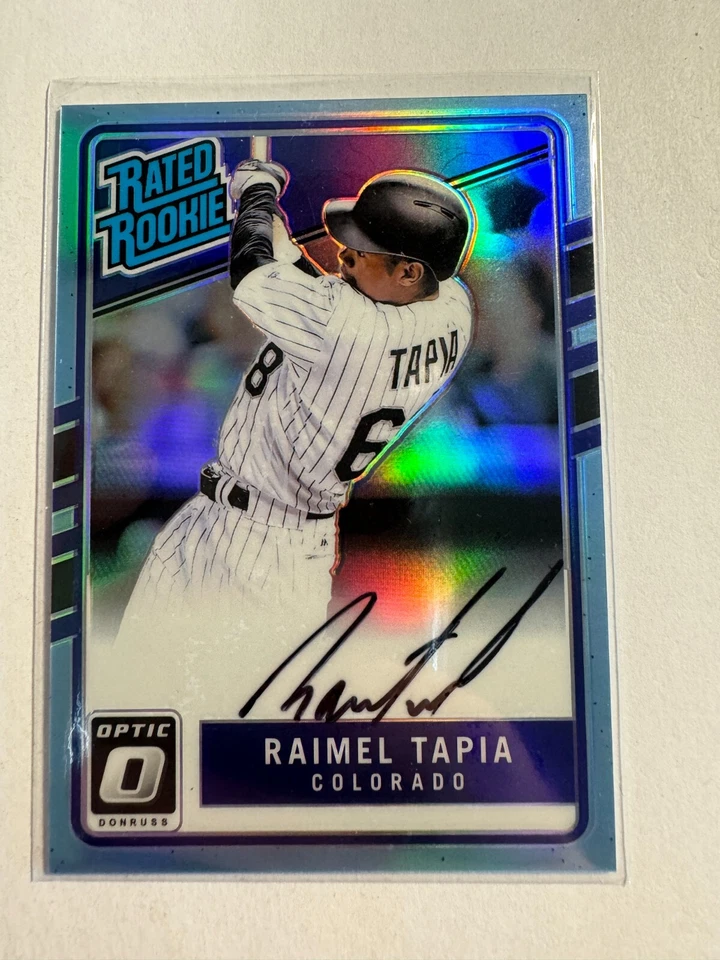 K134,189 - 2017 Donruss Optic RR Auto Carolina Blue #RRSRT Raimel Tapia #/35 - Image 1 of 1