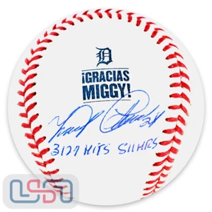 Baseball firmato Miguel Cabrera "3174 Hits 511 HRS" ROMLB Gracias Miggy USA SM - Foto 1 di 5