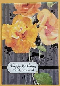 "Happy Birthday To My Husband " Greeting Card (+ Envelope 5x7") - Picture 1 of 4