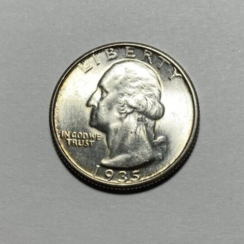 1935 Washington Quarter Very Choice Touch of Color Cover