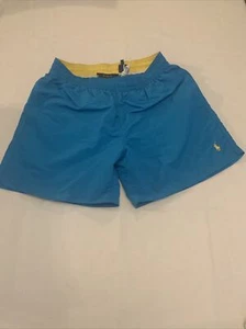 Polo Ralph Lauren Logo Swim Trunks Mens M Blue Mesh Linining REMOVED 3 Pockets - Picture 1 of 14