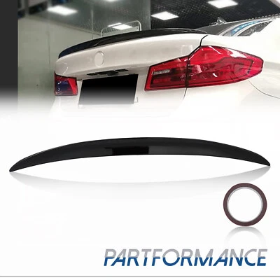 MP Style Rear Glossy Black Trunk Spoiler Wing Lip For 2017-2023 BMW 5 Series G30 - Image 1 of 4