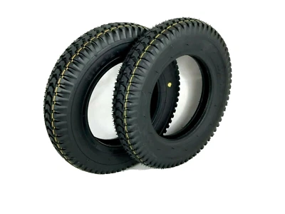 Pair of 3.00-8 (300x8) Mobility Scooter, Wheelchair Tyres (Good Care) Black