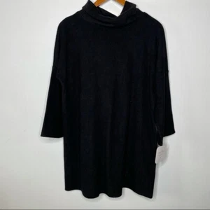 Isabel Maternity NWT Black Mock Neck Tunic Top Medium - Picture 1 of 6