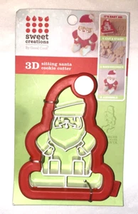 Cortador de galletas Sweet Creations by Good Cook 3D Sentado Santa 4" B*O - Imagen 1 de 4