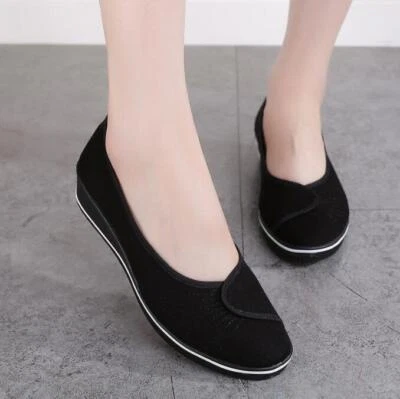 New Women's Canvas shoes Flats slope loafers Hotel/Hospital Nurse shoes Oxford - Image 1 of 4