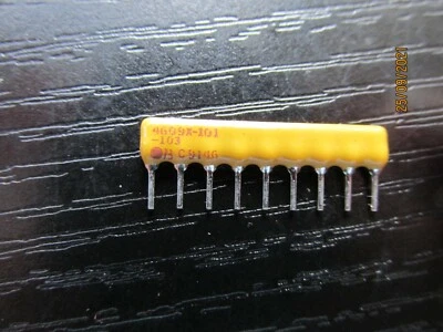 5 X Bourns 10K Resistor Network part# 4609X-101-103 8 Resistor + 1 Common Pin