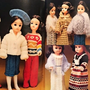 1970s Doll Clothes Retro Aran Beret Patons c38 Crochet Knitting Pattern - Afbeelding 1 van 8
