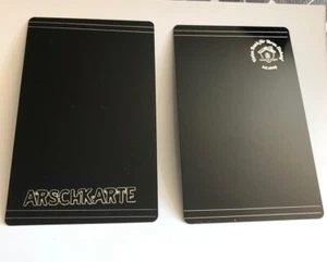 Die „Arschkarte“ 😉 Scherzartikel Karte schwarz in Scheckkartengröße graviert - Bild 1 von 3
