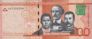 2019 Dominican Republic 100 Pesos Dominicanos Circulated Banknote. 100 Pesos DOP - Picture 1 of 2