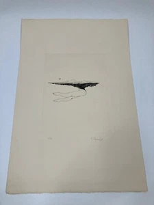 George Stuempfig (Philadelphia Artist) Surrealist Etching Legs and Mountains - Picture 1 of 4