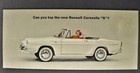 1963 Renault Caravelle S Brochure Folder Convertible Coupe Nice Original 63