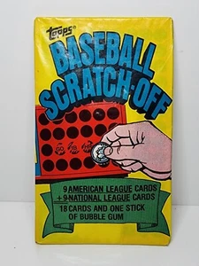 1981 Topps Baseball Scratch-off Sealed Unopened Wax Pack 18 Cards + Intact Gum - Picture 1 of 2