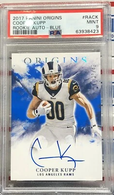 2017 PANINI ORIGINS COOPER KUPP, #RA-CK, AUTO, ROOKIE, SERIAL #07/49, PSA MINT 9 - Image 1 of 3