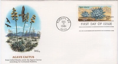 USPS FDC  #1943 1981 20¢ Agave Desert Plants Fleetwood ST2464 - Image 1 of 2