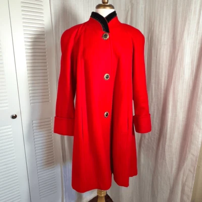 Jofeld | Women’s | Coats | S | Vintage Elegant Red Dress Overcoat - Image 1 of 4