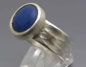 REIF-DESIGN - LAPISLAZULI RING - UNIKAT AUS EIGENER GOLDSCHMIEDE - 999 SILBER - Bild 1 von 6