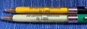 Vintage Stift Lot Sierra Pipe & Supply Co. Bakersfield Kalifornien Werbung 971A - Bild 1 von 2