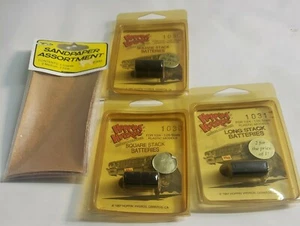 PineCar Sandpaper Assortment PIN380, square stack and long stack batteries Lot - Picture 1 of 4